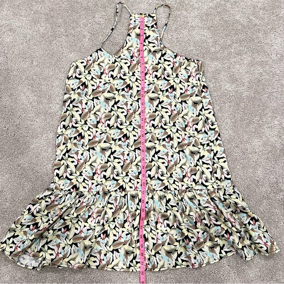 Maisie Women's Spaghetti Strap Mini Dress in Floral w Ruffle Peblum Hem. Size XS - Picture 6 of 6